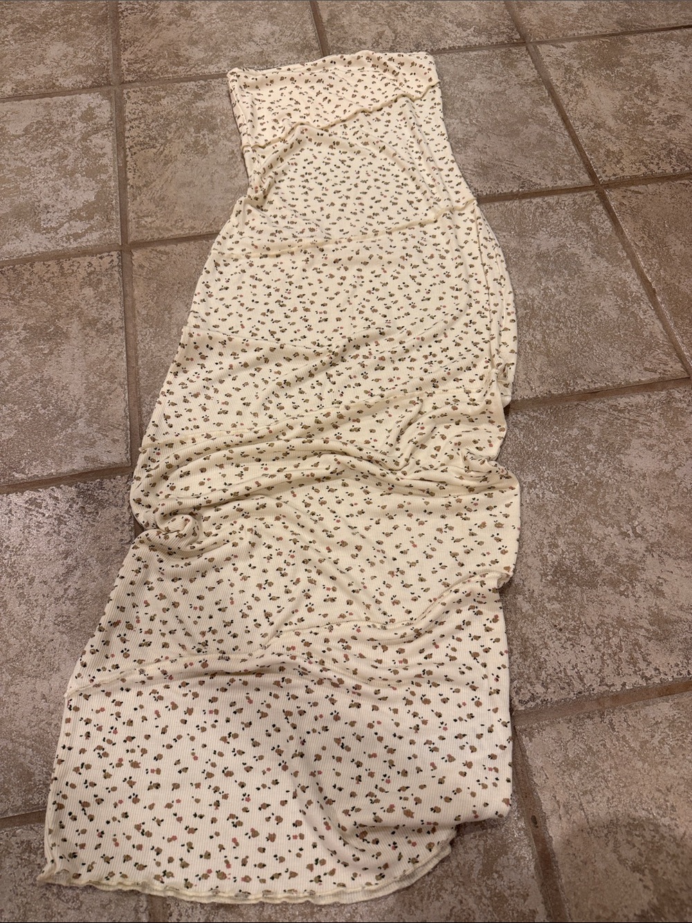 Edikted Cream Floral Maxi Dress
